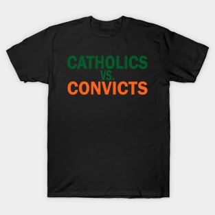 Catholics Vs Convicts 1988 Classic Vintage T-Shirt